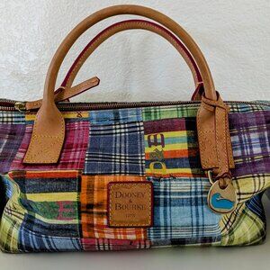 Dooney & Bourke Madras Plaid Picnic Ant‎ Print Bag12x7x7in